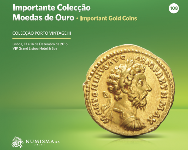 NUMISMA LEILÕES nº 108: Importante colecção de moedas de ouro 13 e 14 de dezembro de 2016